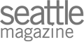 The image contains the logo of Seattle Magazine, with the word "seattle" on top and "magazine" below it in lowercase letters.